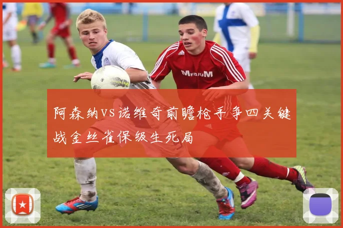阿森纳vs诺维奇前瞻枪手争四关键战金丝雀保级生死局